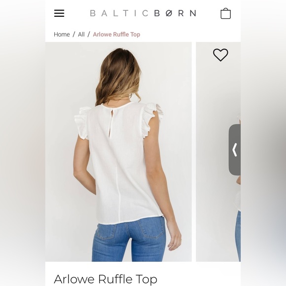 Arlowe Ruffle Top- White - Picture 3 of 4